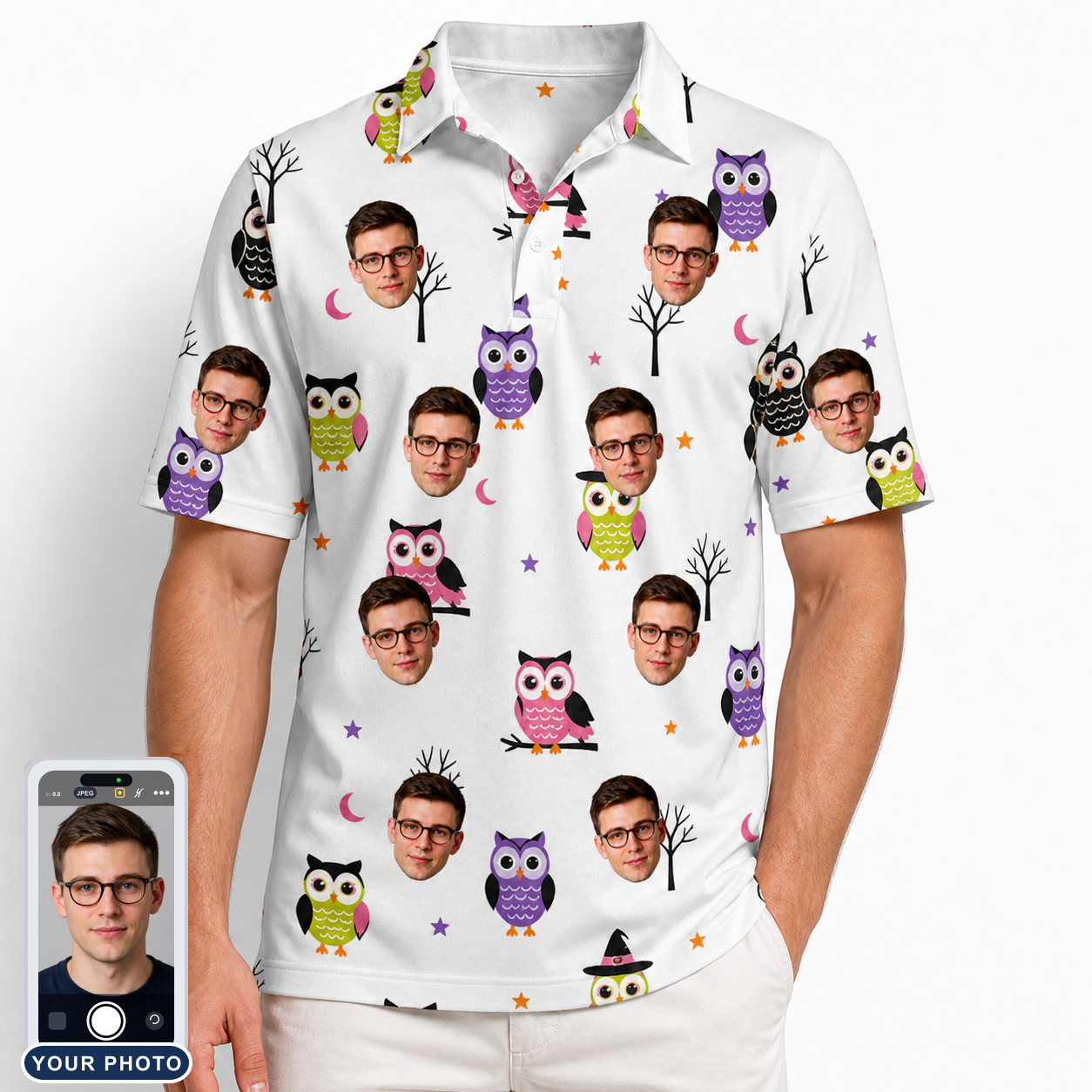 Men's Talon Terrors Custom Face Polo Shirt
