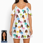 Women's Jungle Jive Custom Face Off-Shoulder Dress