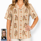 Women's Orchid Oasis Custom Face Hawaiian Shirt