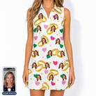 Women's Saltkissed Circles Custom Face V-Neck Dress