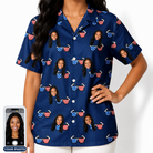 Women's Rebel Reflectors Custom Face Hawaiian Shirt