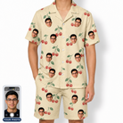 Men's Cherry Chomp Custom Face Shirt & Shorts Set