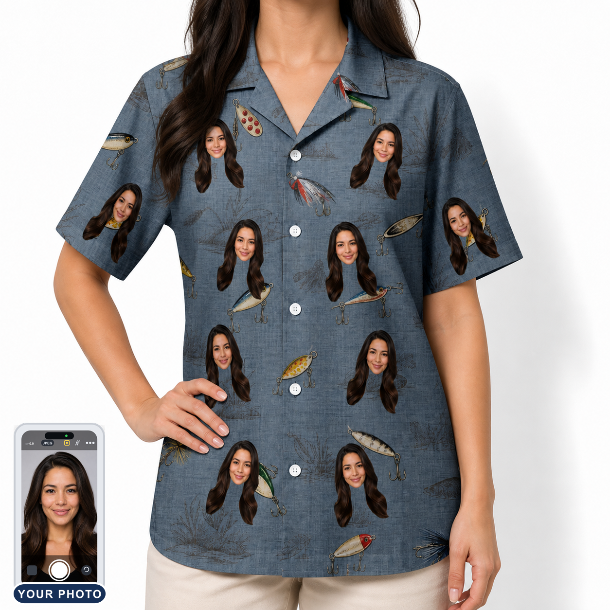 Women's Jig Jamboree Custom Face Hawaiian Shirt