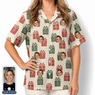 Women's Bowtiful Bundles Custom Face Hawaiian Shirt
