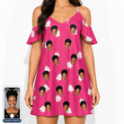 Women's Tiered Tease Custom Face Off-Shoulder Dress