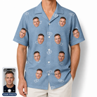 Men's Interlaced Isles Custom Face Hawaiian Shirt