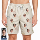 Men's Toast Tiaras Custom Face Beach Shorts