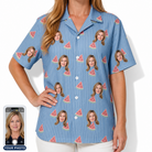 Women's Melon Mosaic Custom Face Hawaiian Shirt