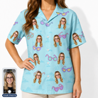 Women's Sunny Specs Custom Face Hawaiian Shirt
