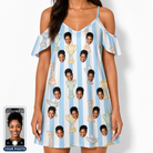 Women's Green Glory Custom Face Off-Shoulder Dress