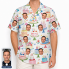 Men's Longevity Layers Custom Face Hawaiian Shirt