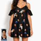 Women's Seagullcation Custom Face Off-Shoulder Dress