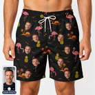 Men's Flocktail Hour Custom Face Beach Shorts