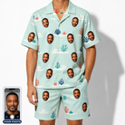 Men's Coral Current Custom Face Shirt & Shorts Set