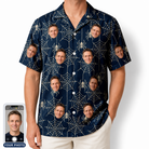 Men's Grim Gridwork Custom Face Hawaiian Shirt