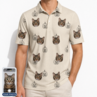 Men's Cucurbit Chuckles Custom Cat Face Polo Shirt