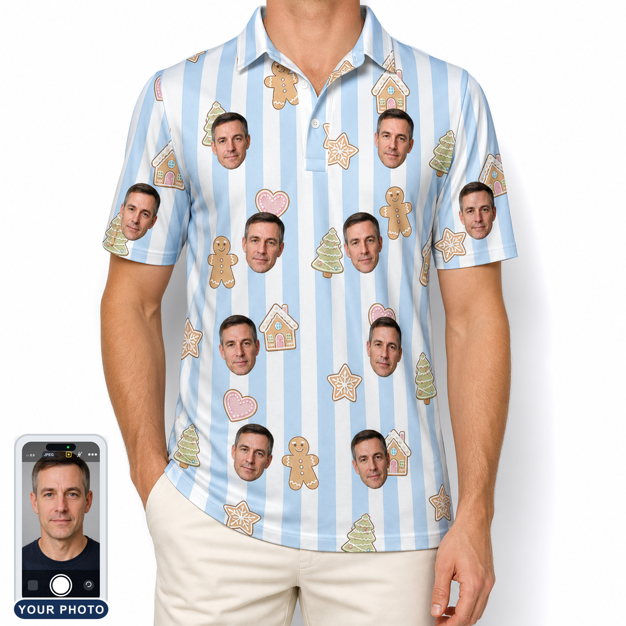 Men's Spice Sprites Custom Face Polo Shirt