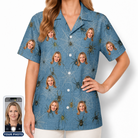 Women's Scuttle Sideshow Custom Face Hawaiian Shirt