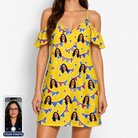 Women's Banner Bash Custom Face Off-Shoulder Dress