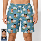 Men's Roundabout Rollers Custom Face Beach Shorts