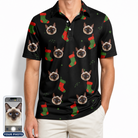 Men's Stocking Stuffer Custom Cat Face Polo Shirt