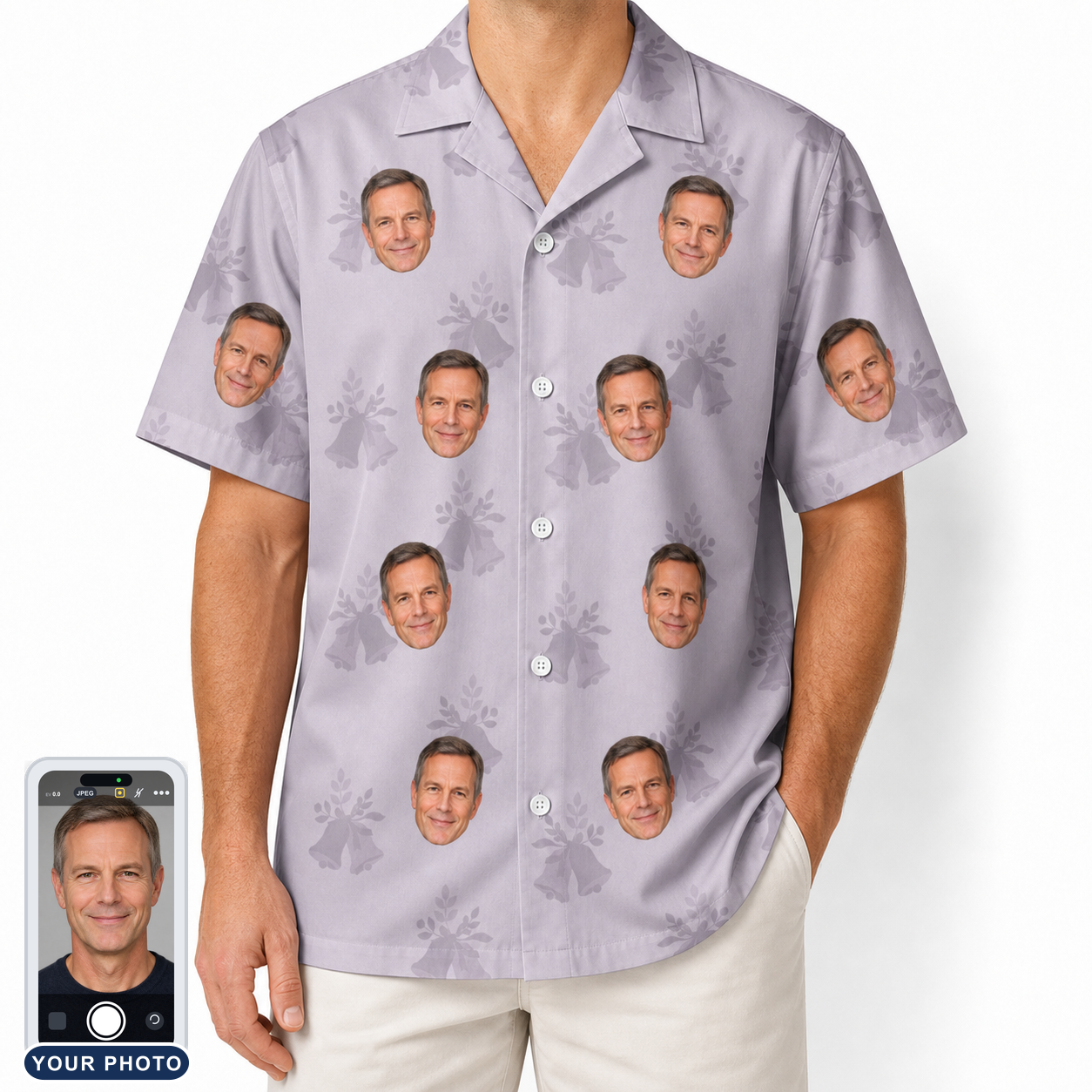 Men's Coquina Concerto Custom Face Hawaiian Shirt