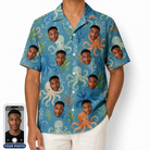 Men's Octopus Ocean Custom Face Hawaiian Shirt