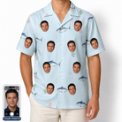 Men's Pelagic Prowess Custom Face Hawaiian Shirt
