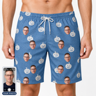 Men's Autumn Orbs Custom Face Beach Shorts