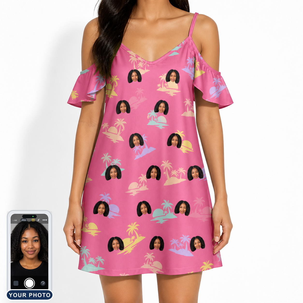 Women's Heatwave Hacienda Custom Face Off-Shoulder Dress