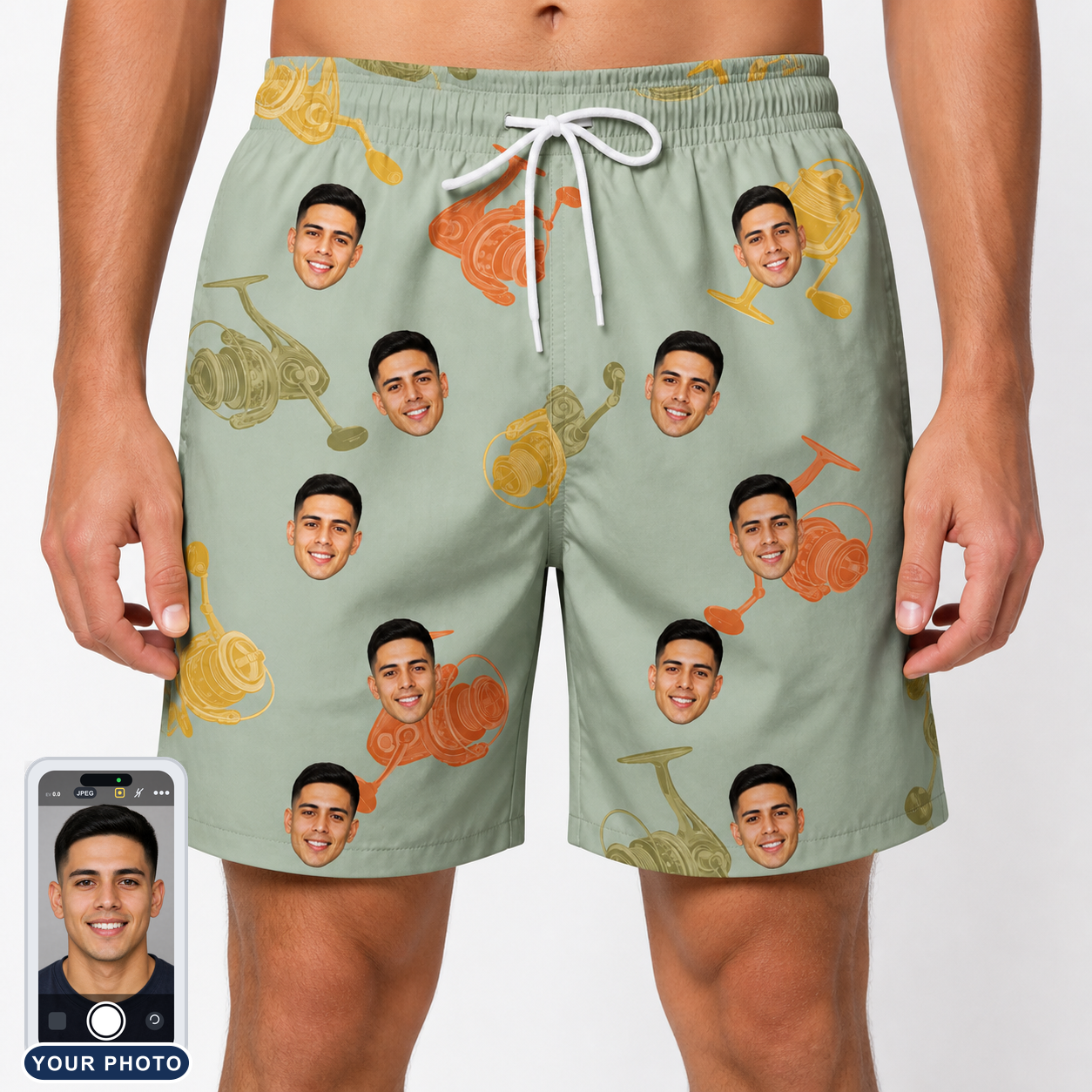Men's Bait Ballet Custom Face Beach Shorts