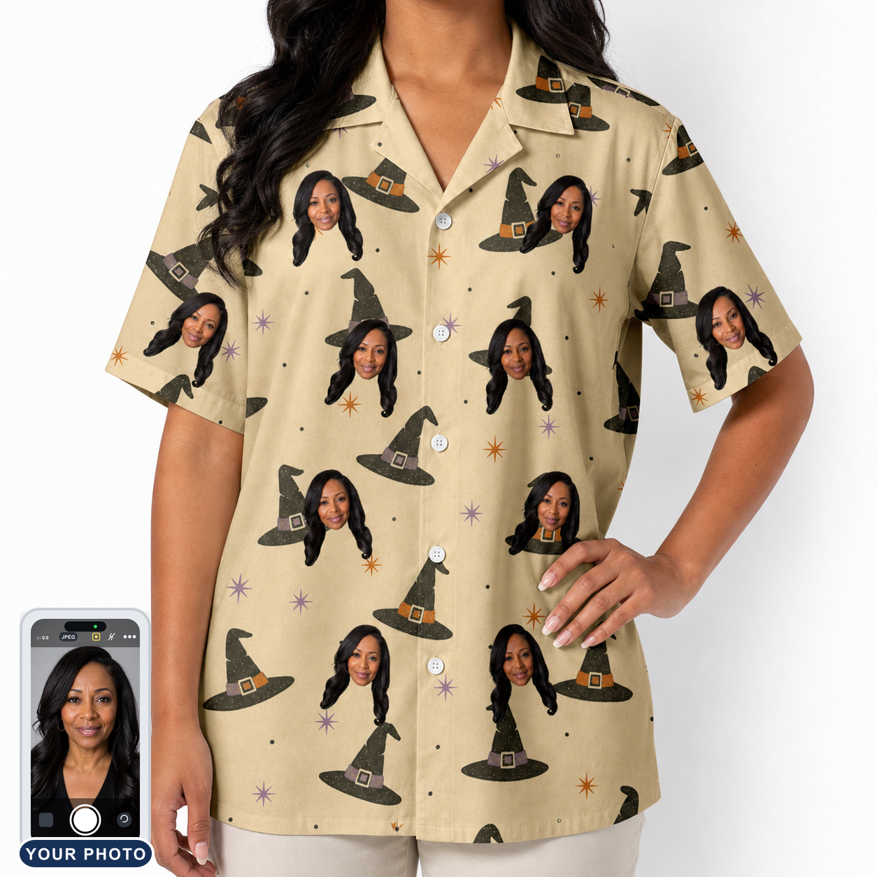Women's Spellbound Spires Custom Face Hawaiian Shirt