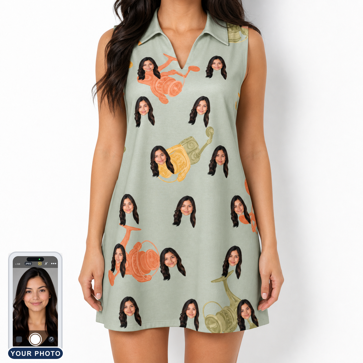 Women's Bait Ballet Custom Face V-Neck Dress