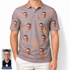 Men's Haunted Lattice Custom Face Polo Shirt