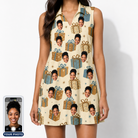 Women's Gift Glee Custom Face V-Neck Dress