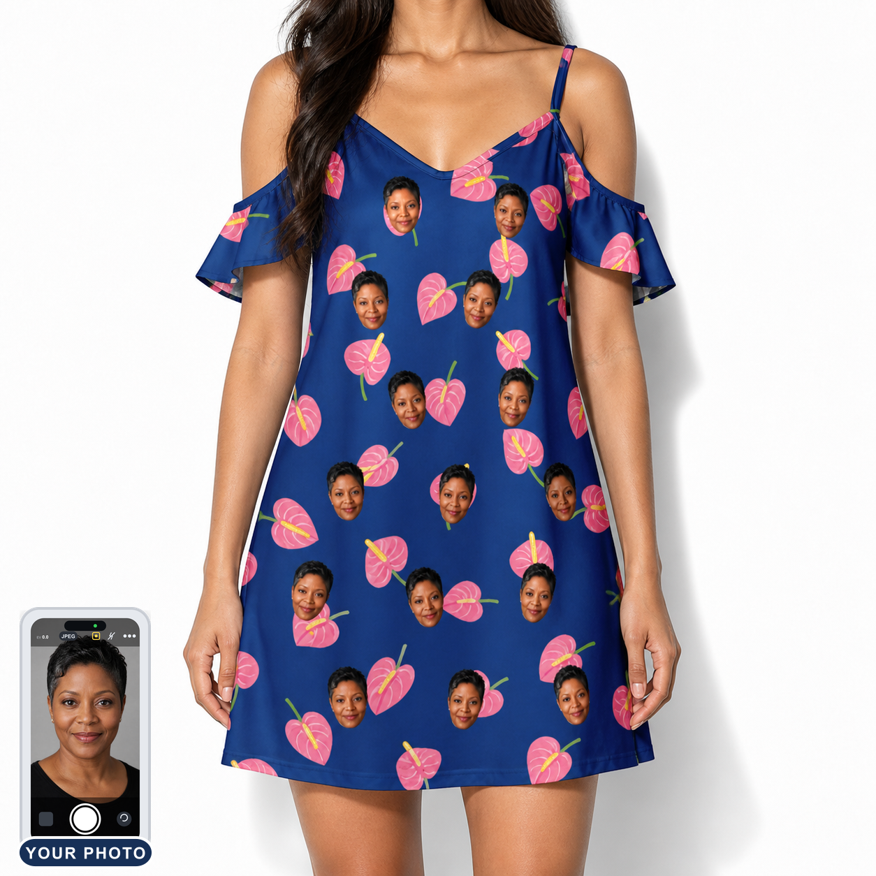 Women's Arum Around Custom Face Off-Shoulder Dress