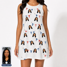 Women's Ruby Ruffles Custom Face Tank Dress