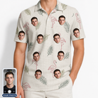 Men's Tropical Tippytoes Custom Face Polo Shirt