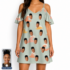 Women's Surf Symphony Custom Face Off-Shoulder Dress
