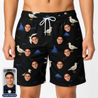 Men's Seagullcation Custom Face Beach Shorts