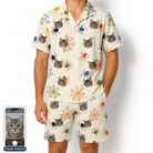 Men's Creepy Crawlers Custom Cat Face Shirt & Shorts Set