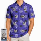 Men's Leggy Lurkers Custom Cat Face Polo Shirt