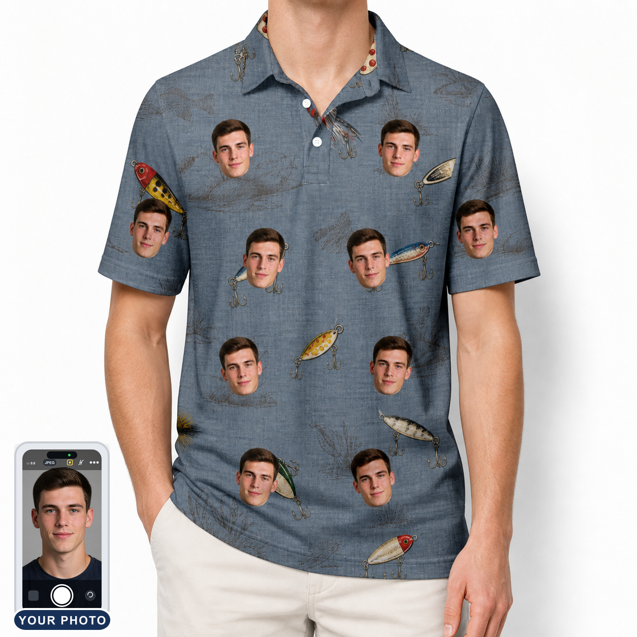Men's Jig Jamboree Custom Face Polo Shirt