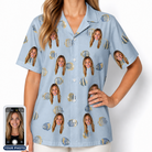 Women's Aquatic Antics Custom Face Hawaiian Shirt