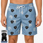 Men's Pooch Porches Custom Dog Face Beach Shorts
