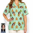 Women's Gingerbread Gallop Custom Face Hawaiian Shirt
