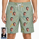 Men's Pole Position Custom Face Beach Shorts