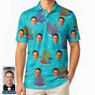 Men's Anemone Amour Custom Face Polo Shirt