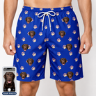 Men's Canine Confetti Custom Dog Face Beach Shorts