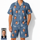 Men's Retro Rhumba Custom Face Shirt & Shorts Set